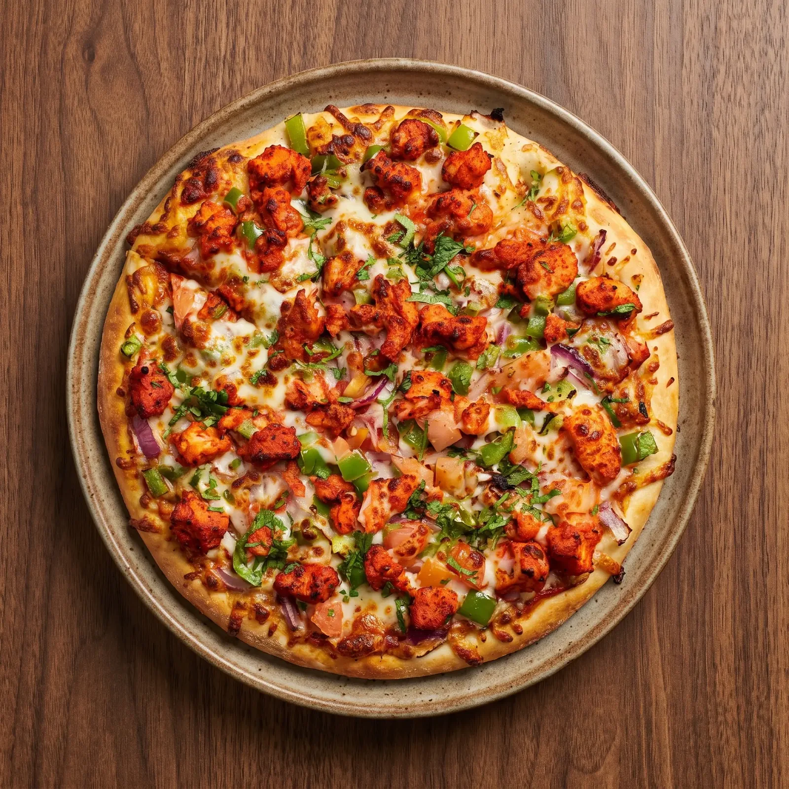Tandoori chicken pizza at Great Canadian Pizza & Butter Chicken Hut - Macleod, Calgary